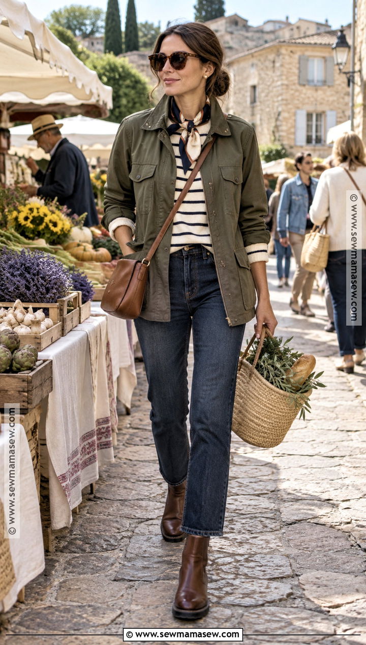 Southern France Fall Utility Jacket Outfit - 15 Southern France Fall Outfits