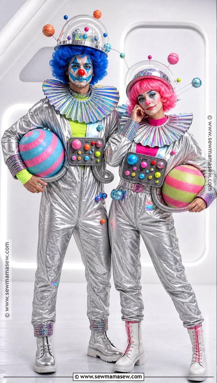 Space Clown Couple Costume - 30 clown couple costume ideas