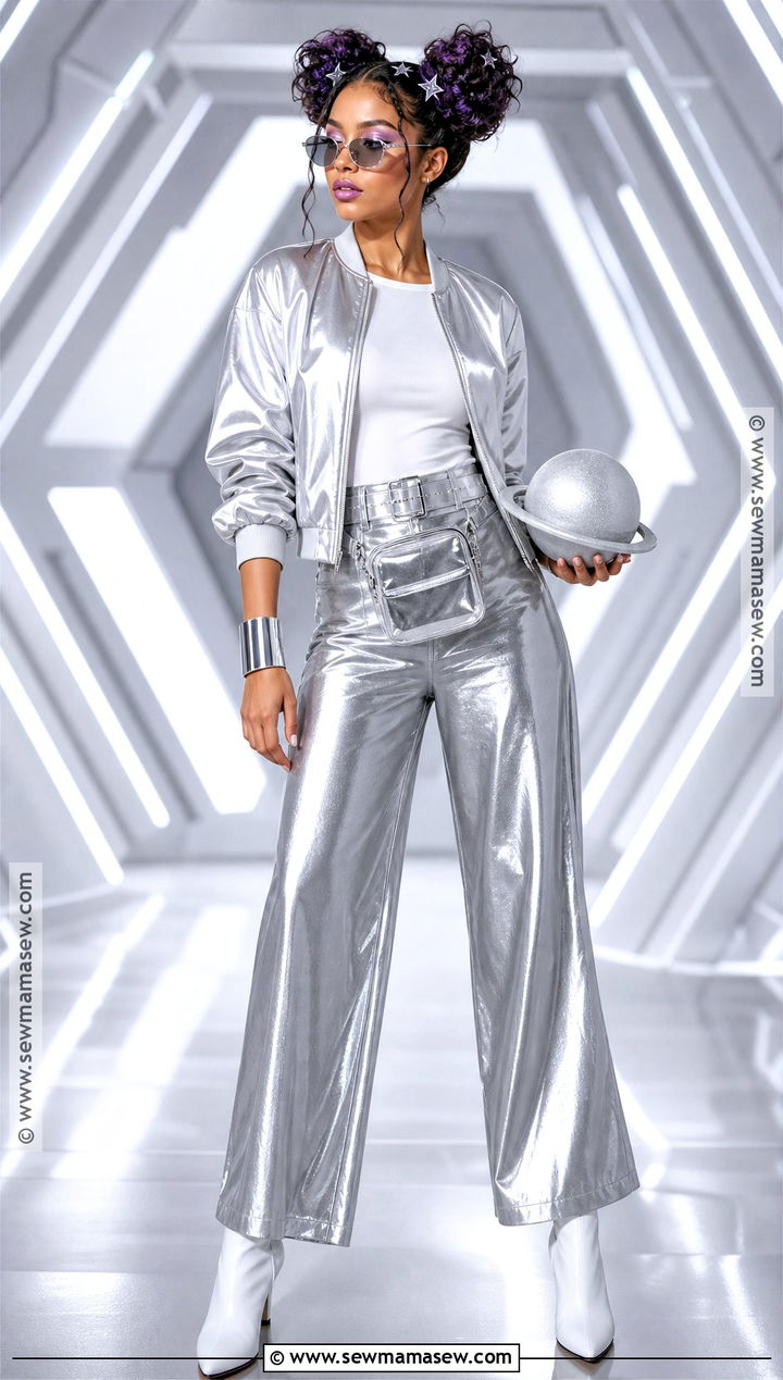 Space Explorer Costume With Curly Space Buns - 30 halloween costumes for curly hair