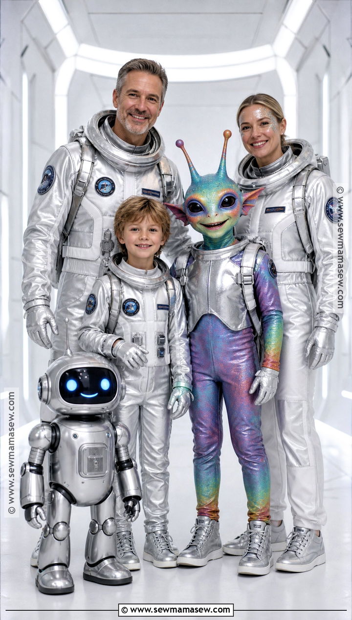 Space Explorer Family Costume - 40 family halloween costumes for 4