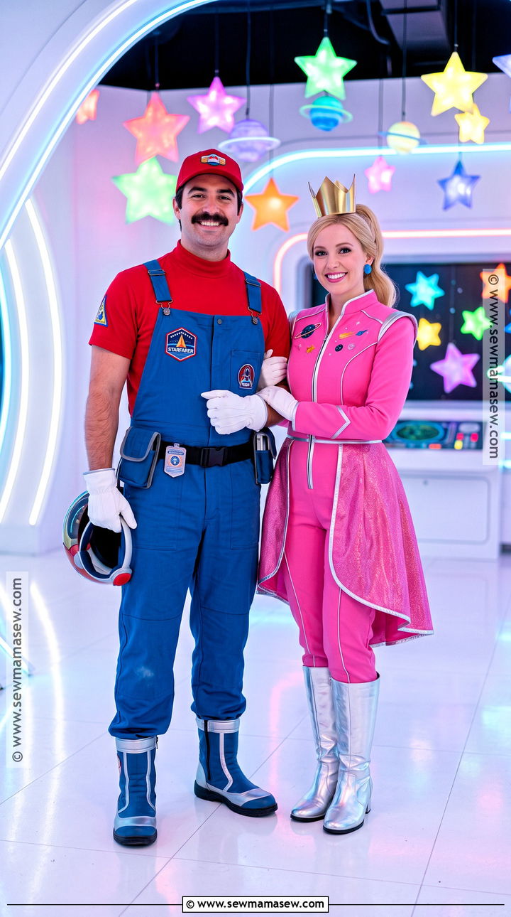 Space Mario And Peach Couple Costume - 30 Mario And Peach Costumes for Couples