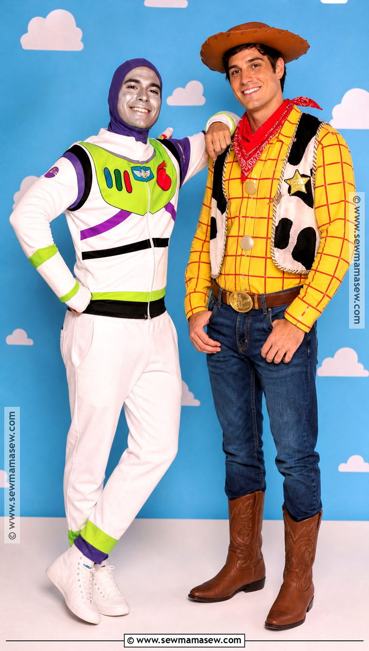 Space Ranger And Cowboy Duo Costume - 35 easy duo halloween costumes