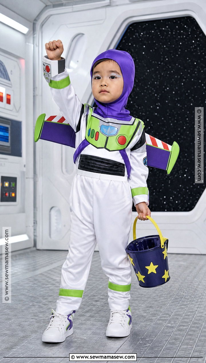 Space Ranger Costume With Purple Hood - 40 kids costumes