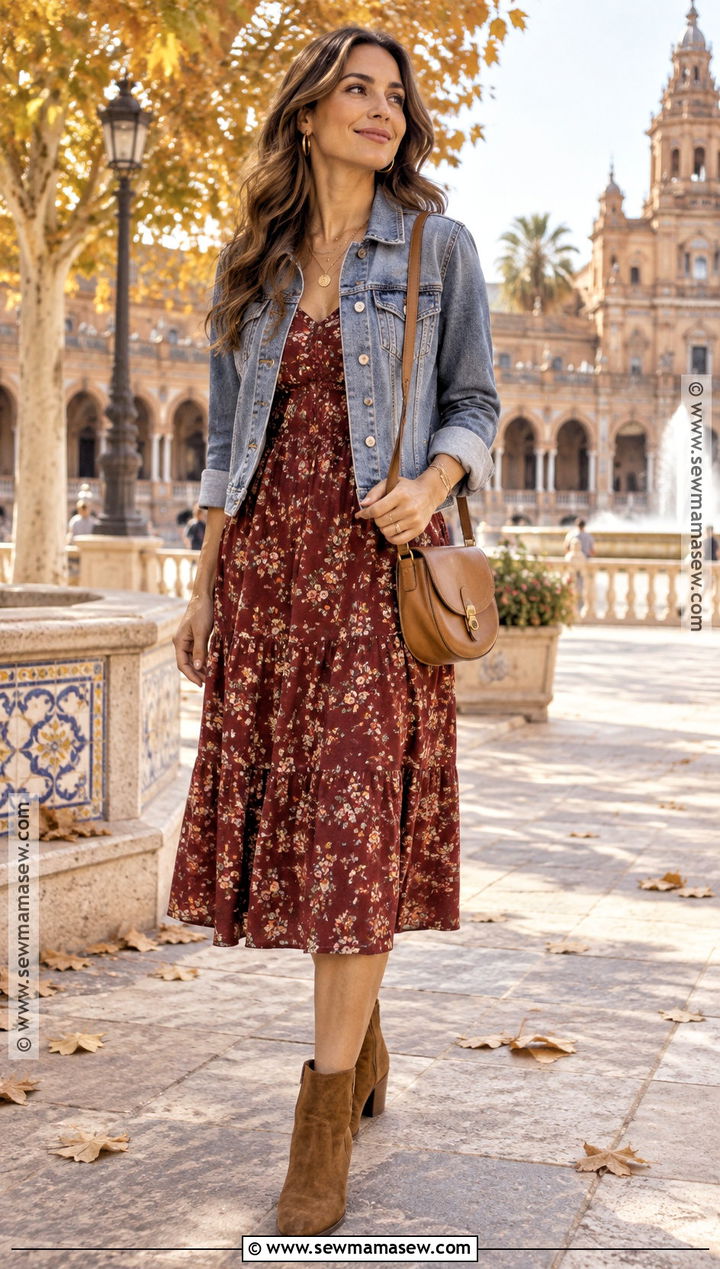 Spain Fall Midi Dress Outfit - 20 fall spain outfits