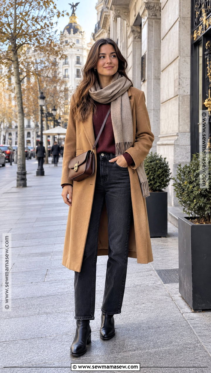 Spain Fall Outfit With Ankle Boots - 15 Travel Capsule Wardrobe Spain Fall Ideas