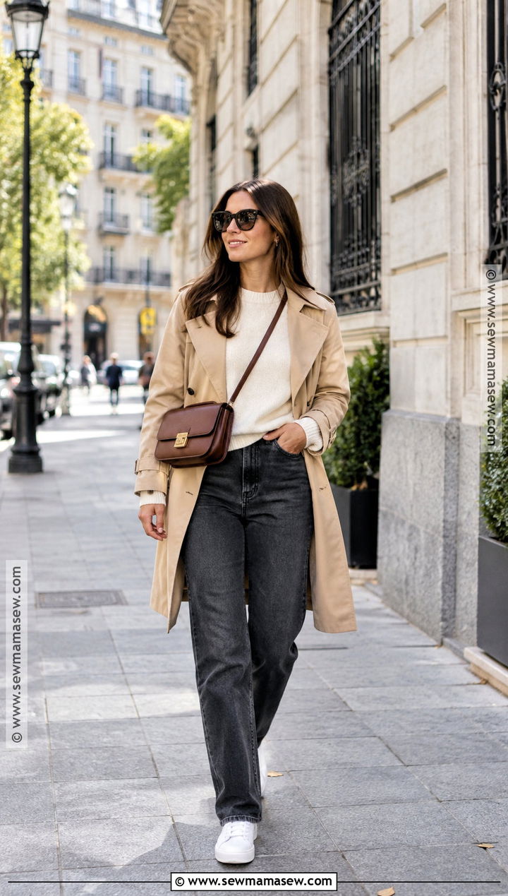 Spain Fall Sightseeing Outfit With Jeans - 15 Travel Capsule Wardrobe Spain Fall Ideas
