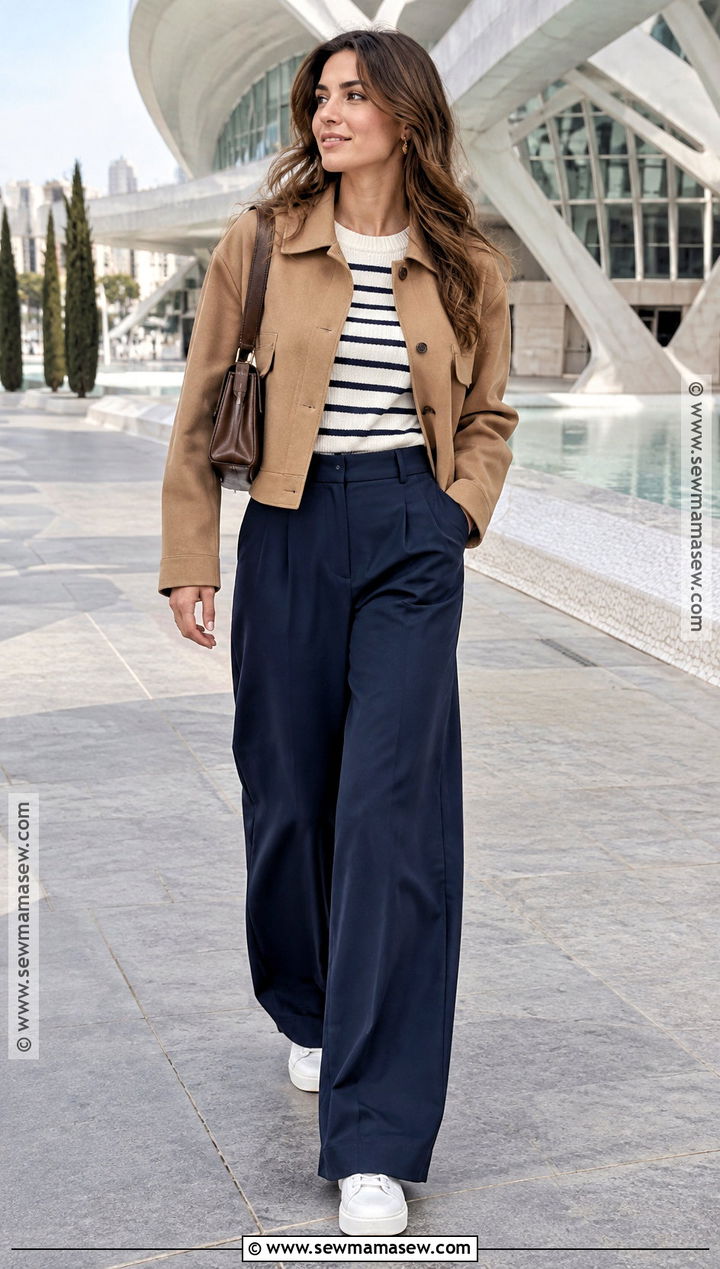 Spain Fall Wide Leg Trousers Outfit - 20 fall spain outfits