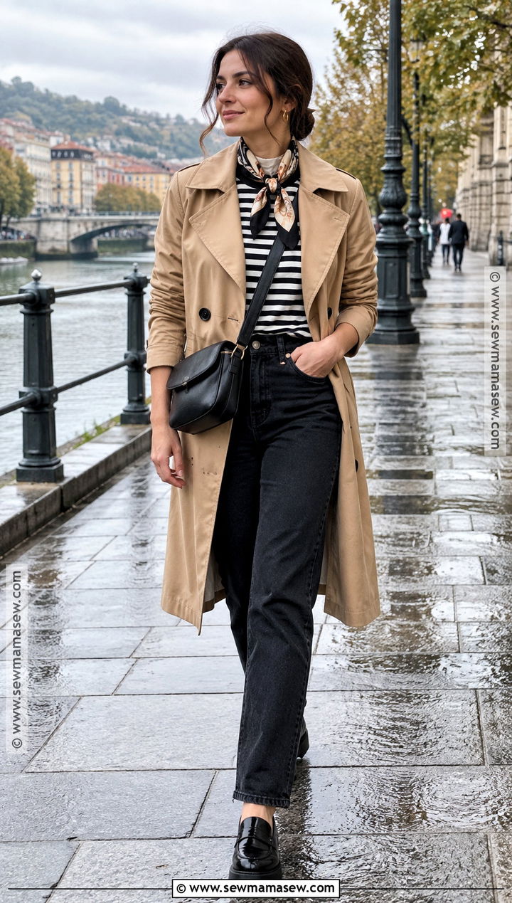 Spain October Trench Coat And Black Jeans Outfit - 15 spain outfit ideas october