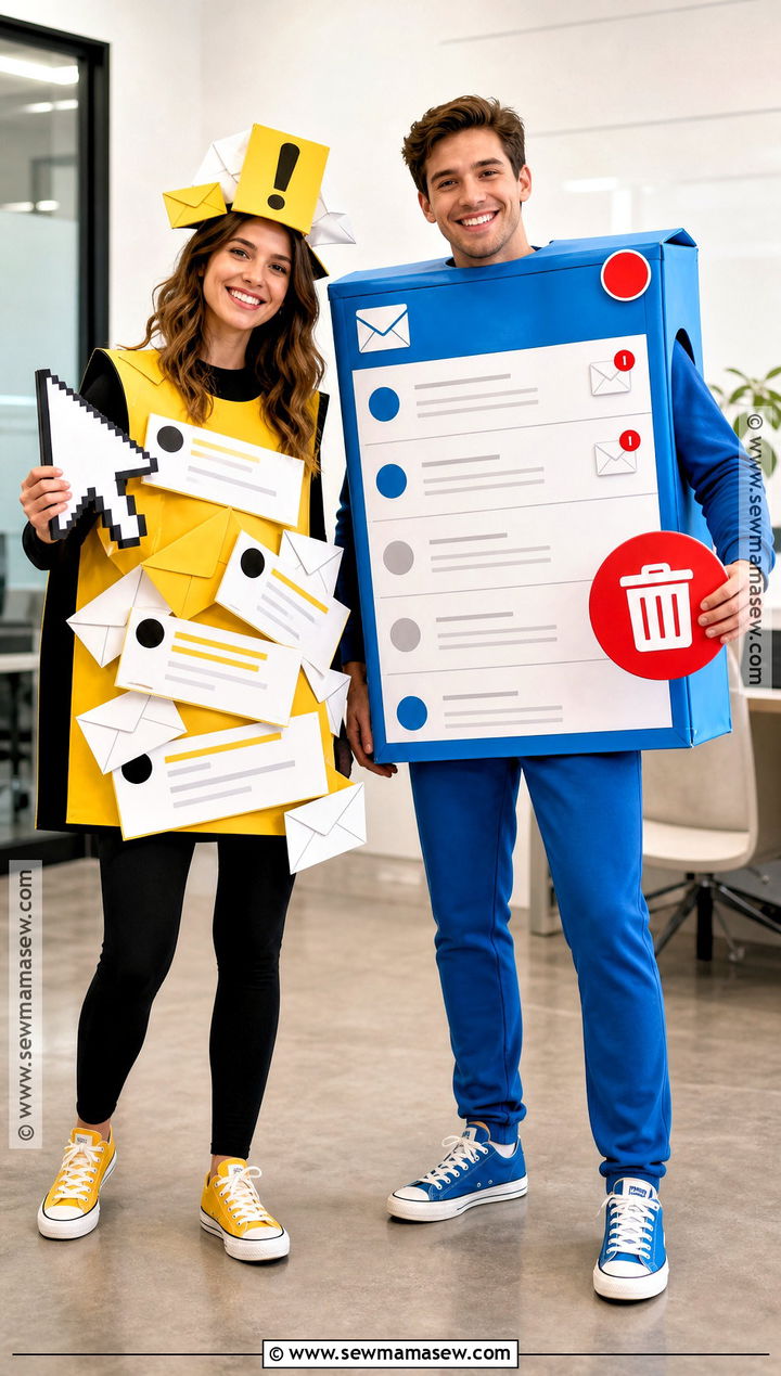 Spam Email And Inbox Couple Costume - 30 Unique Couples Halloween Costume Ideas Funny