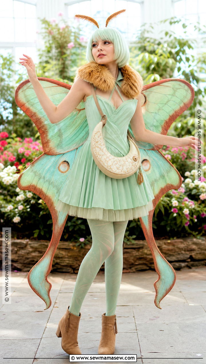 Spanish Moon Moth Cosplay With Mint Tails - 30 Moth Cosplay Ideas