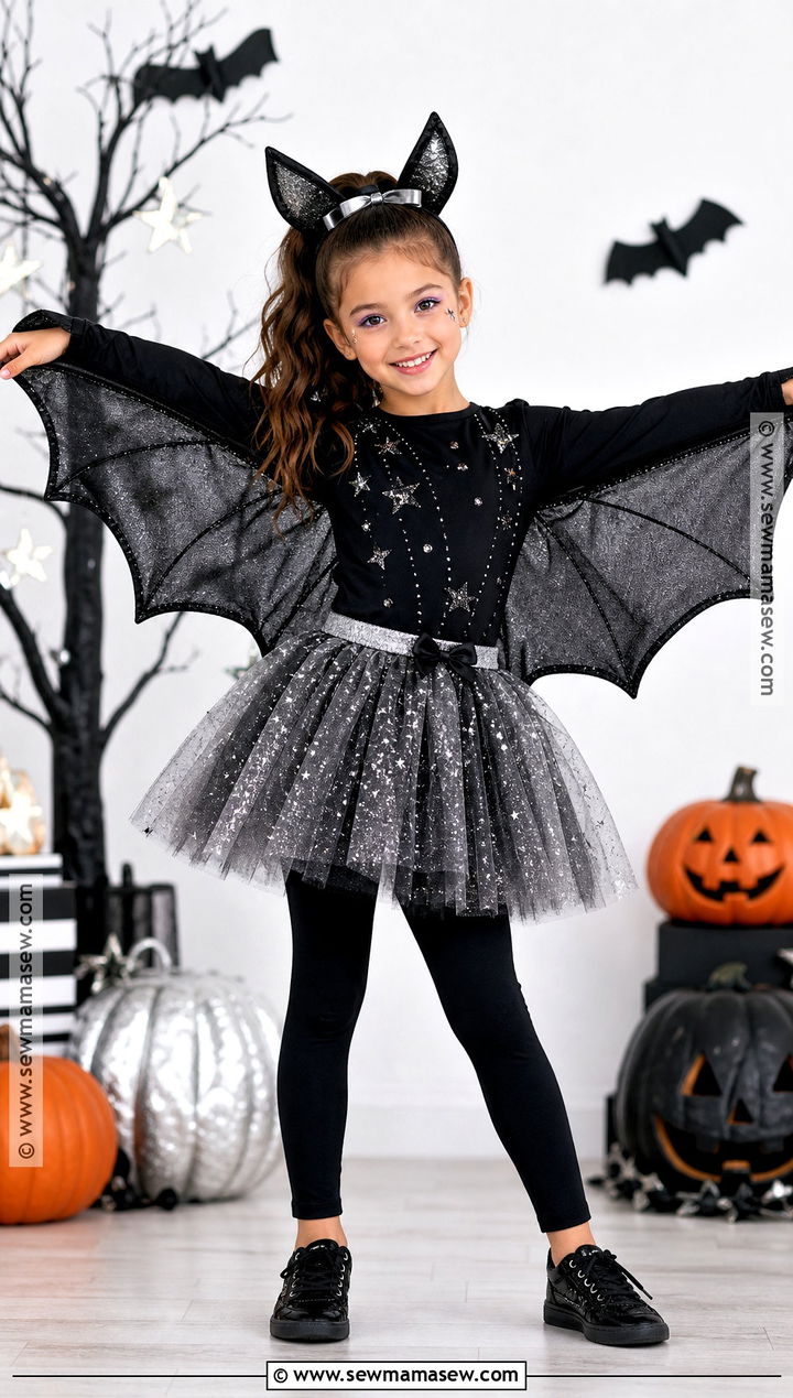 Sparkly Bat Costume For Girls - 30 girl halloween costumes for kids