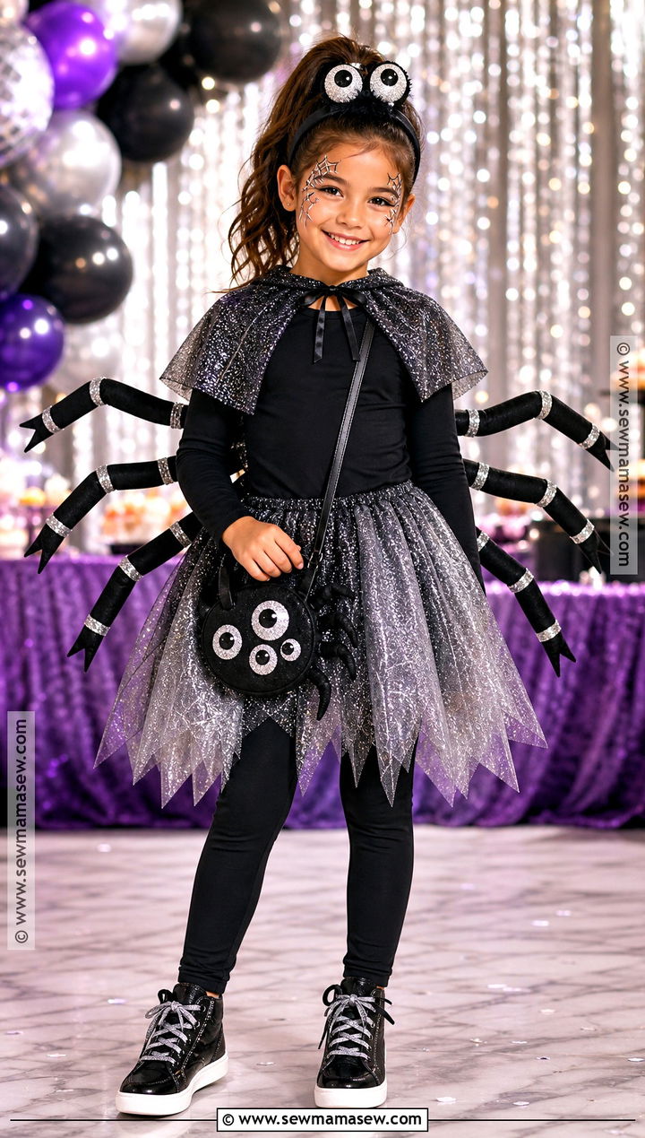 Sparkly Spider Costume - 30 spider costume ideas for kids