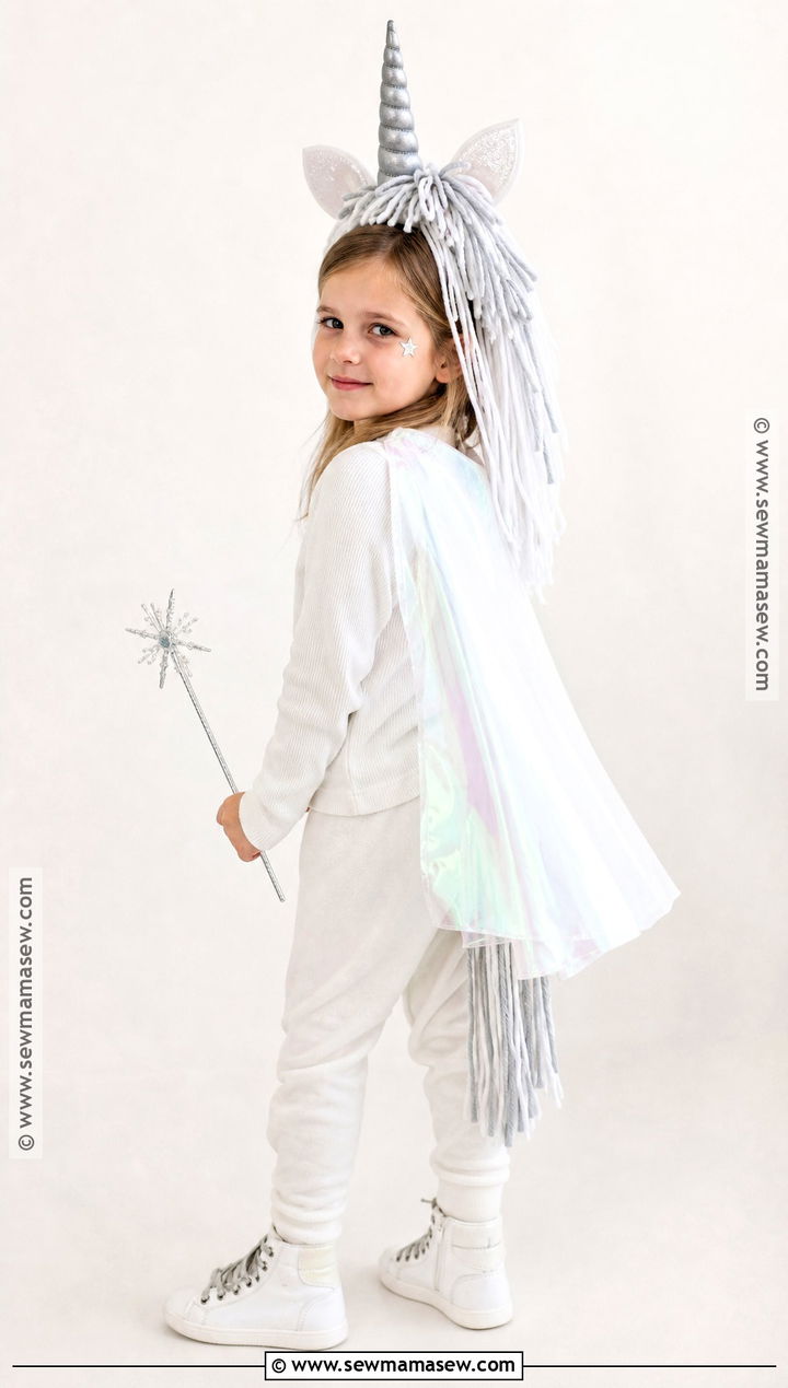 Sparkly White Unicorn Costume - 30 unicorn costume ideas for kids