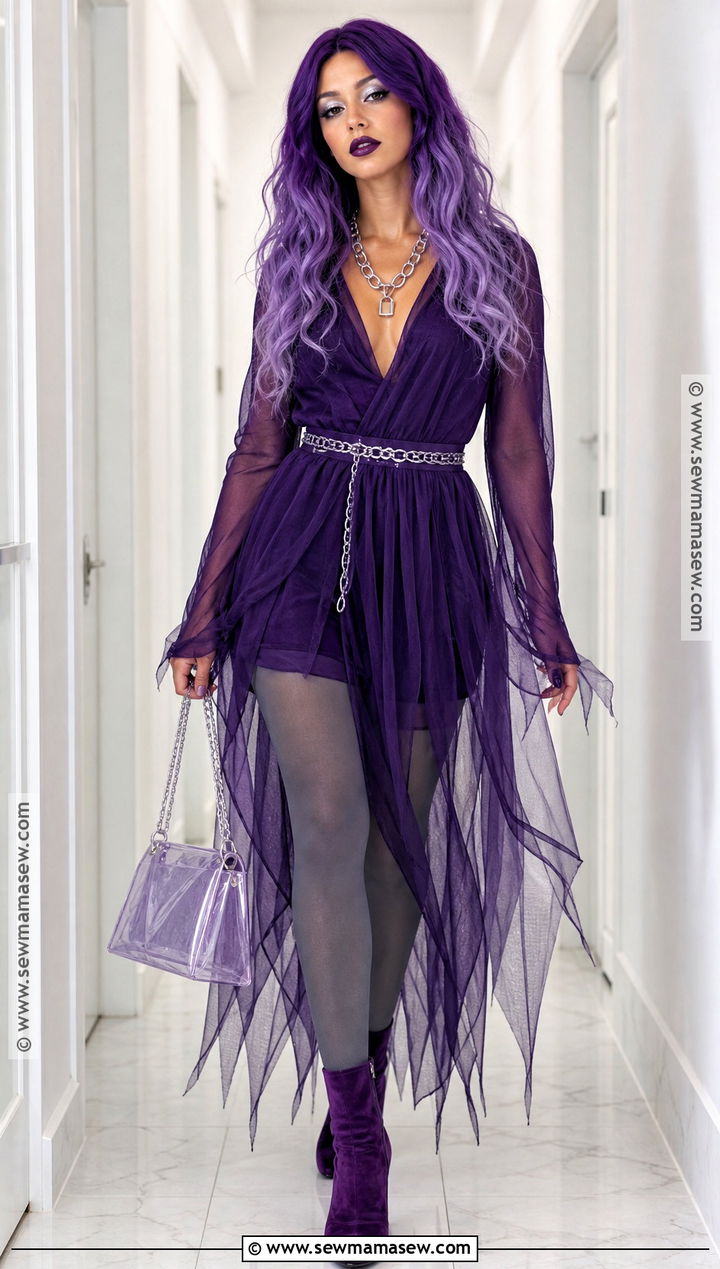 Spectra Vondergeist Costume With Purple Layers - 35 monster high characters costumes