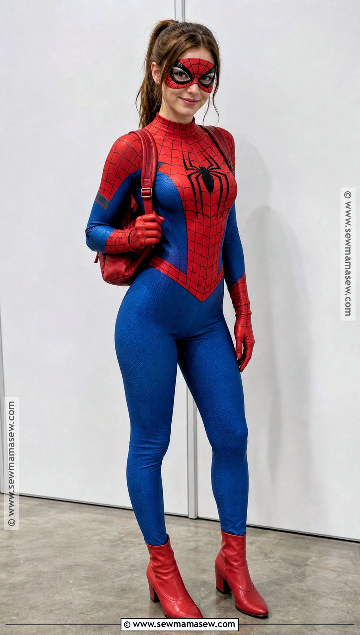 Spider Girl Costume With Blue Leggings - 35 spider man costume ideas for women