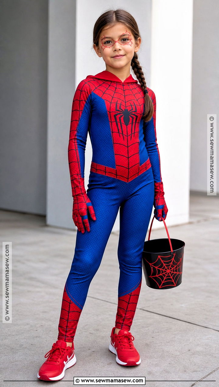 Spider Girl Costume With Hood - 30 halloween costumes girls for kids