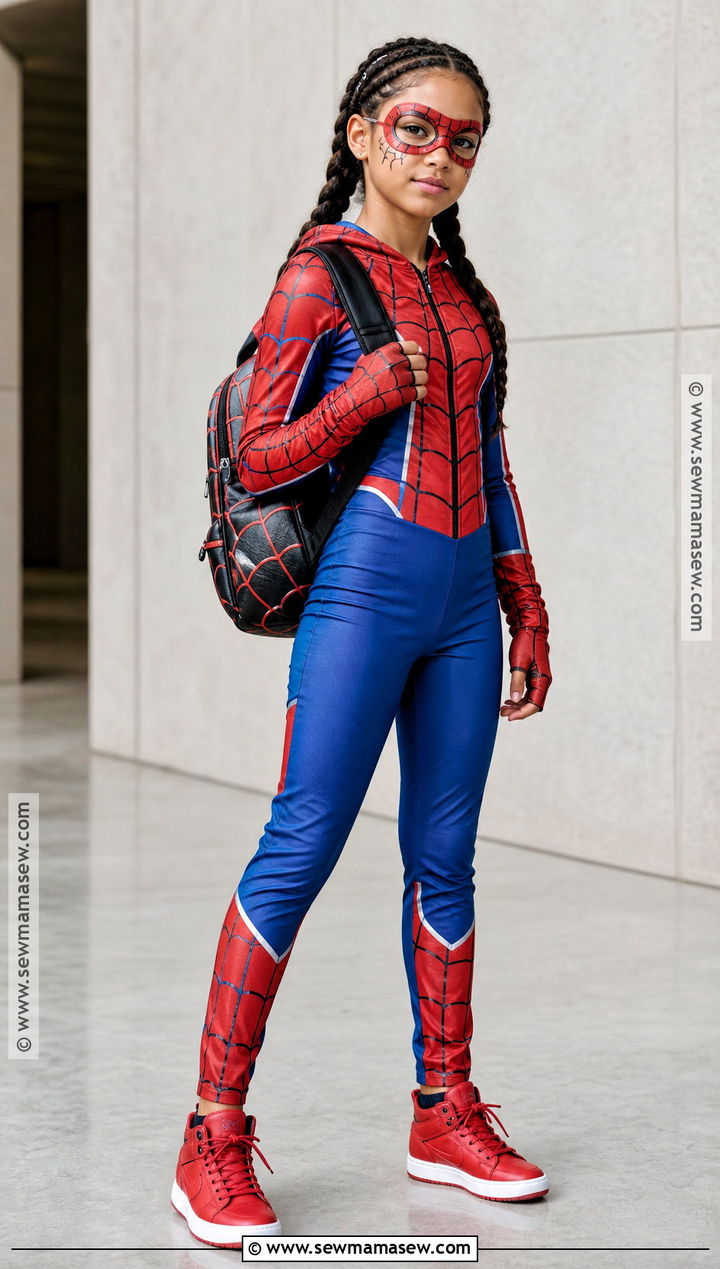 Spider Girl Costume With Hooded Jumpsuit - 40 halloween costume ideas for girls