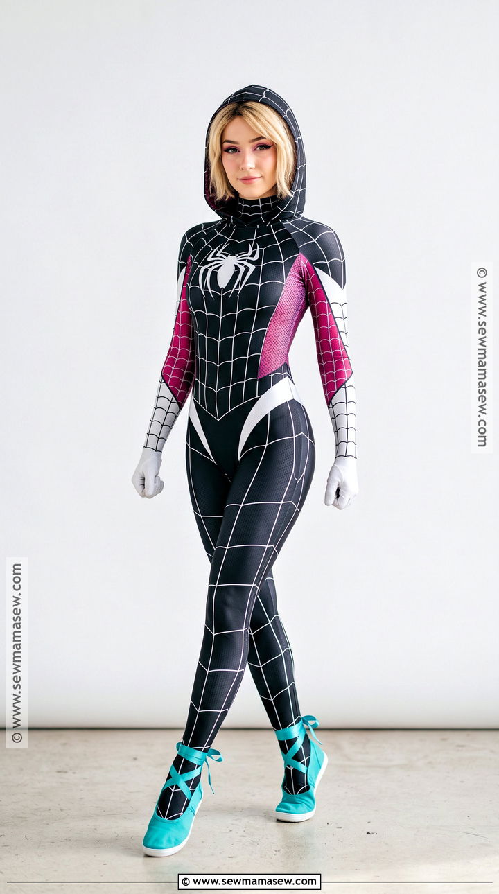 Spider Gwen Costume With White Hood - 35 spider man costume ideas for women