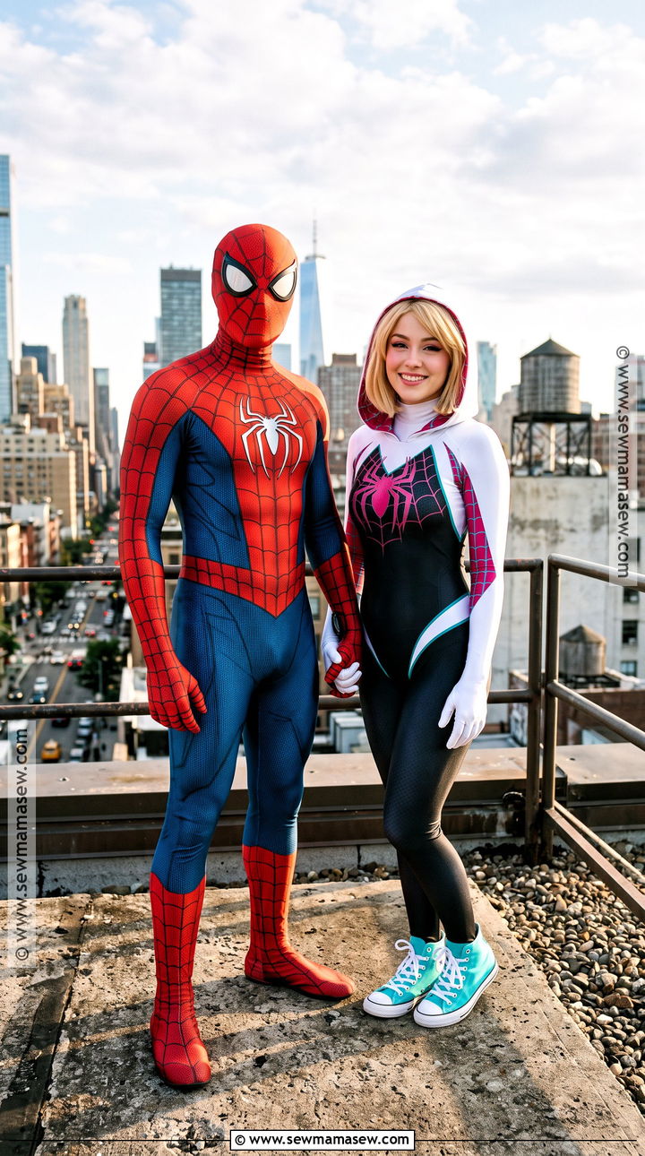 Spider Man And Gwen Couple Costume - 35 spiderman halloween costume ideas
