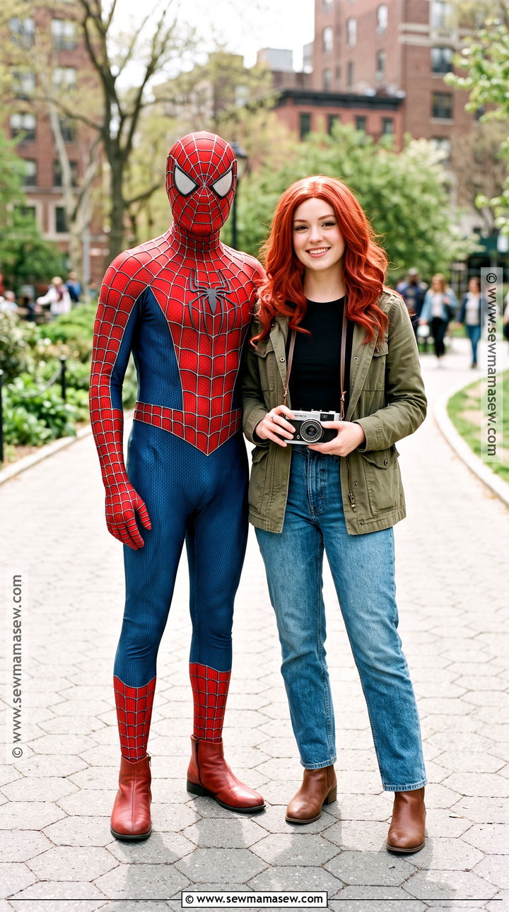Spider Man And MJ Couple Costume - 35 spiderman halloween costume ideas