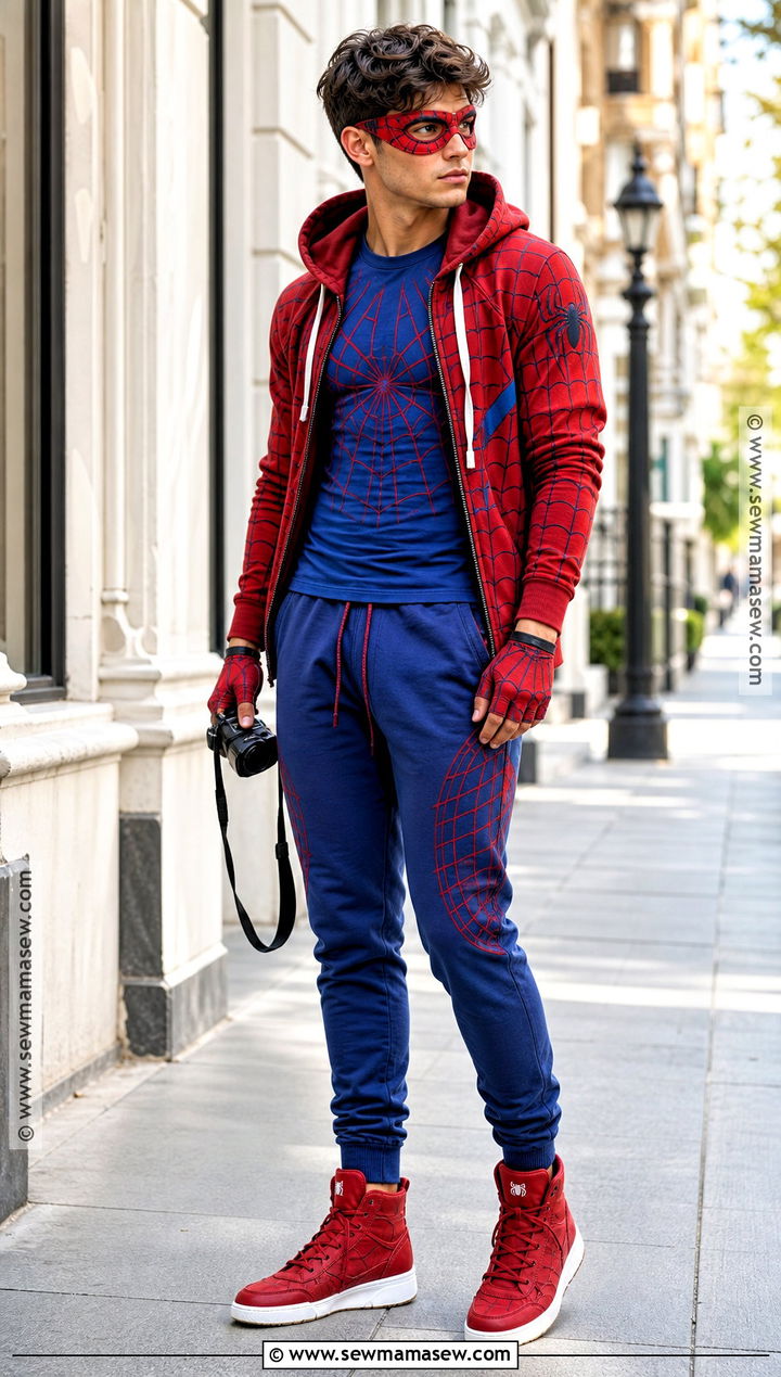 Spider Man Costume With Red Hoodie - 30 men's halloween costumes