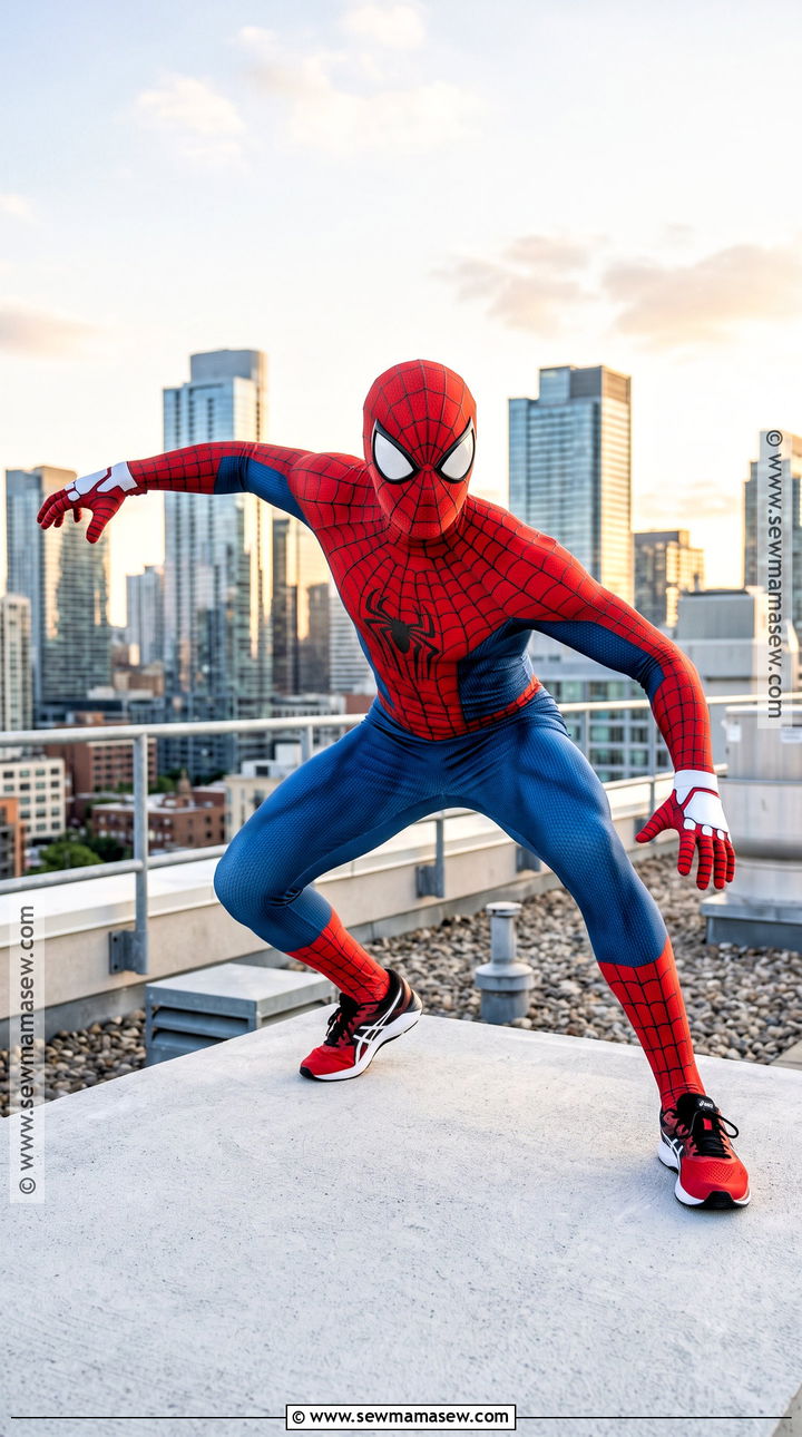 Spider Man Costume With Red Mask And Blue Suit - 30 super hero costume ideas