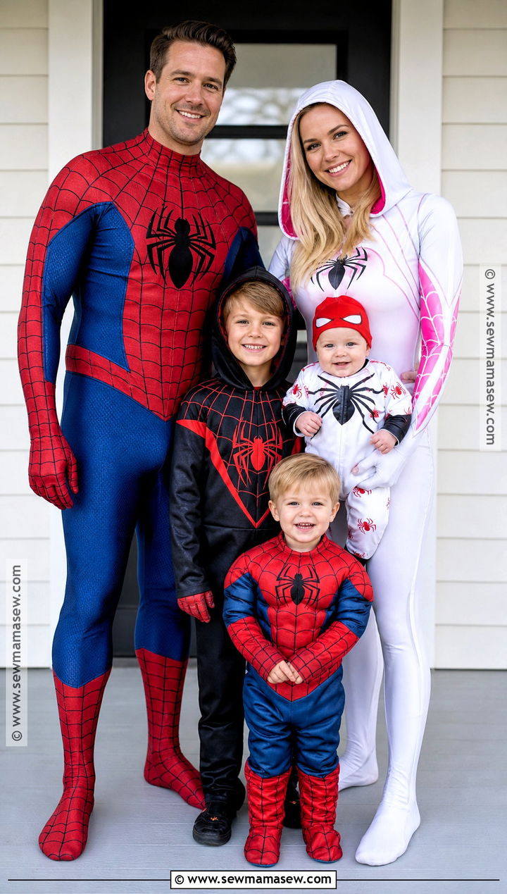 Spider Man Family Costume - 35 spiderman halloween costume ideas