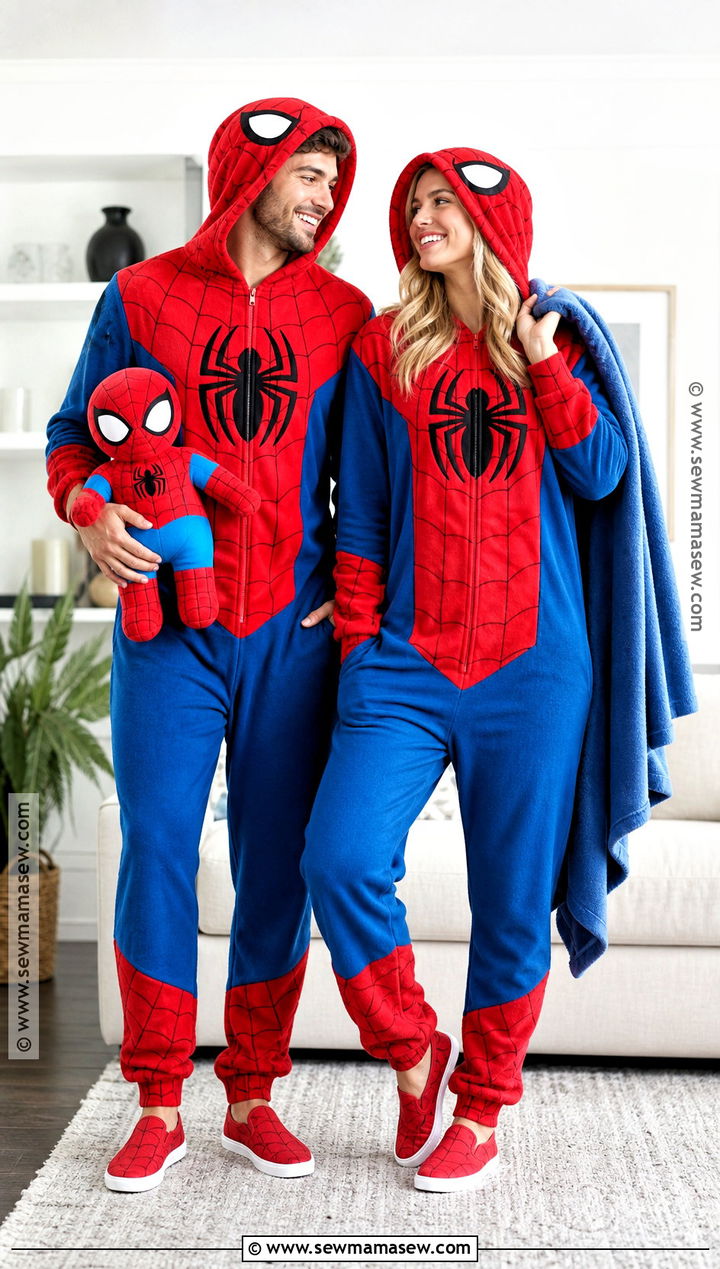 Spider Man Onesie Couple Costume - 30 Spiderman Couples Costume Ideas
