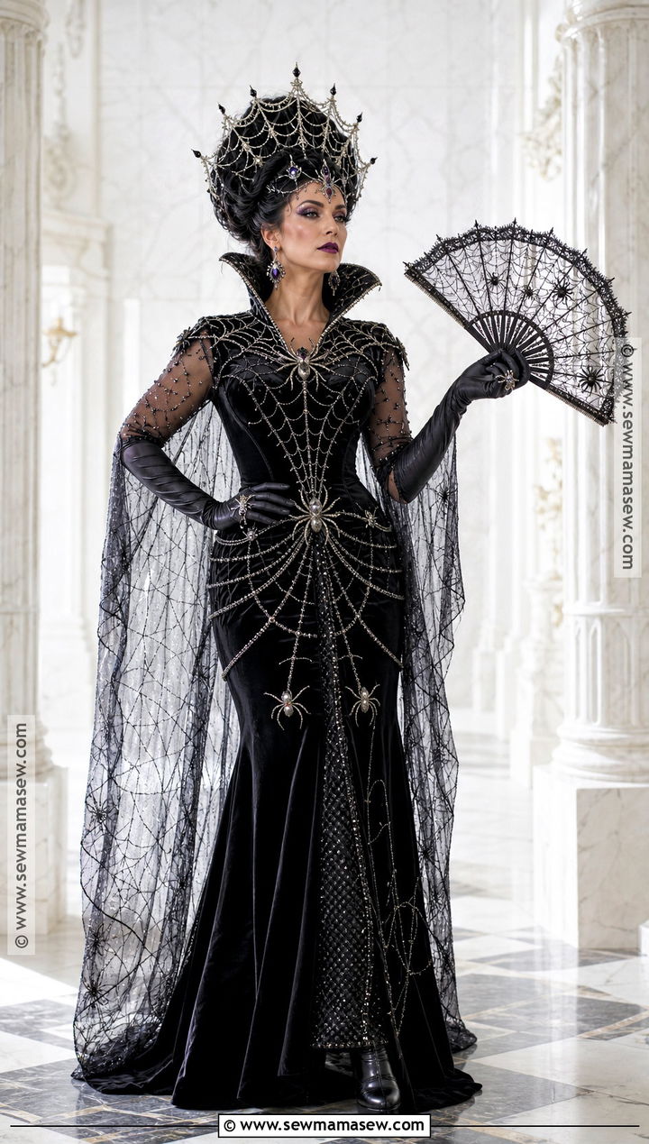 Spider Queen Costume - 30 woman in black costume ideas