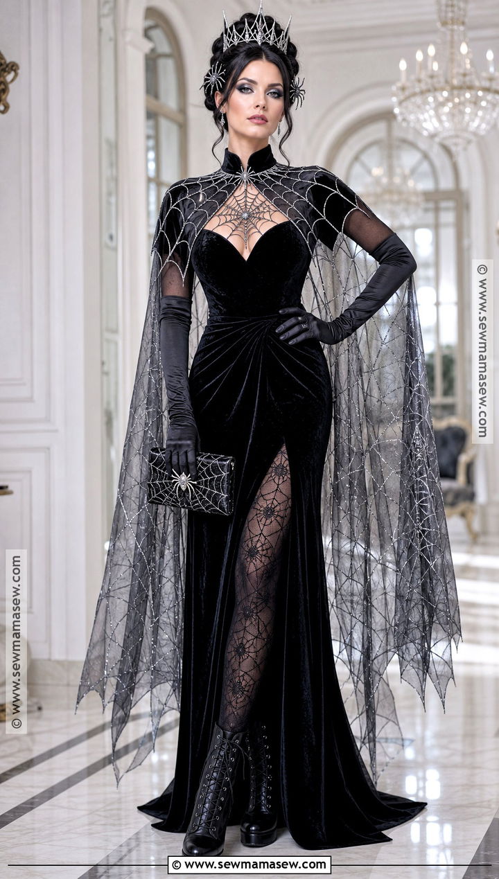 Spider Queen Halloween Dress - 30 halloween dress ideas