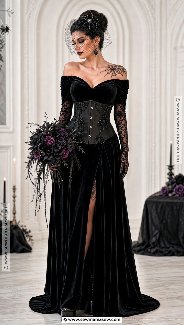 Spider Widow Bride Costume - 30 halloween bride costumes