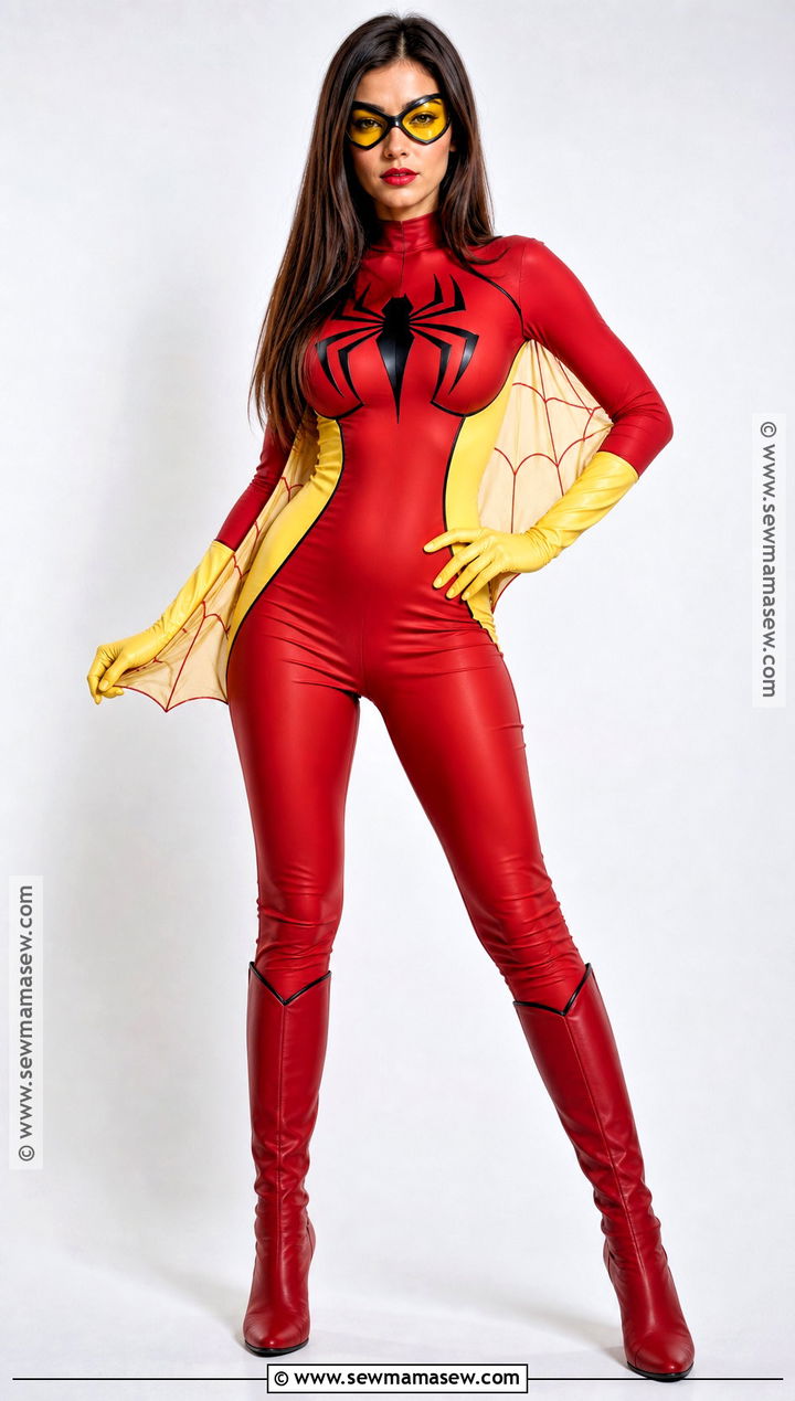Spider Woman Costume With Yellow Goggles - 30 superhero costumes for women
