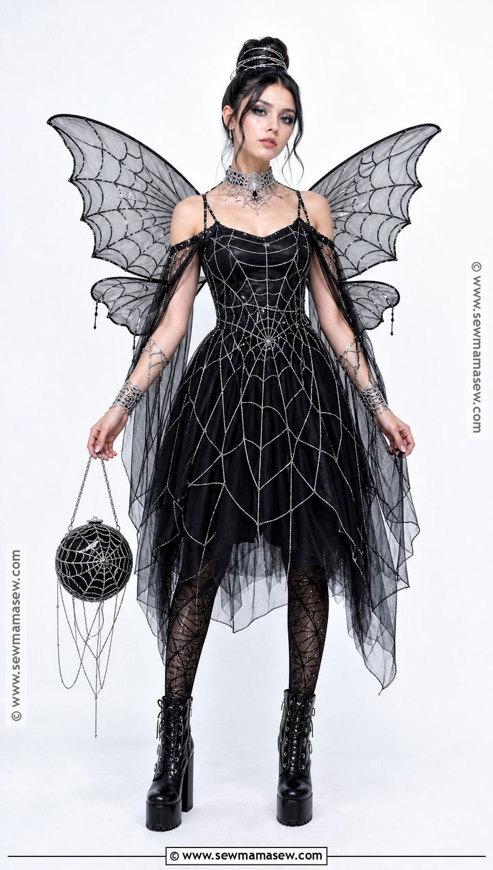 Spiderweb Dark Fairy Costume - 30 Dark Fairy Halloween Costumes