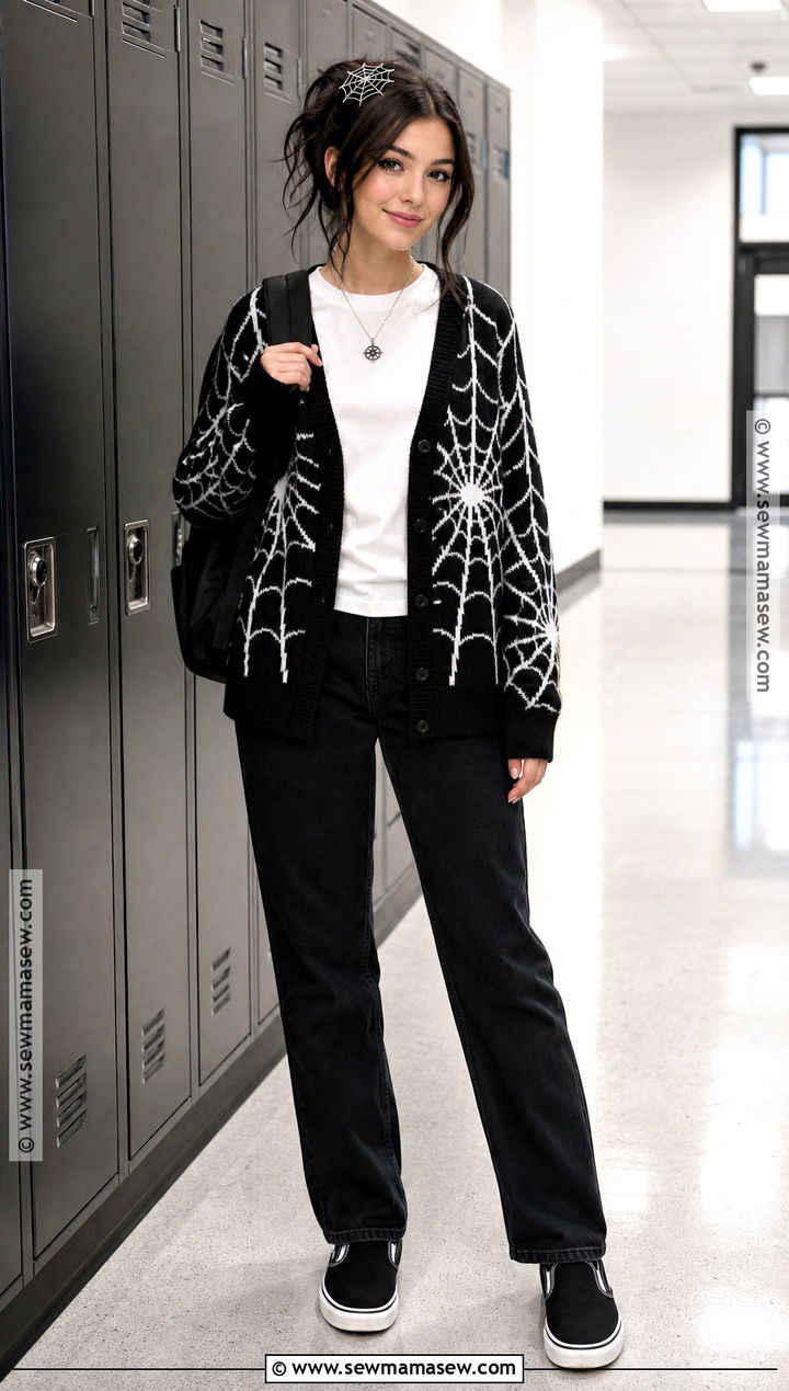 Spiderweb Halloween School Outfit - 30 halloween school outfit ideas