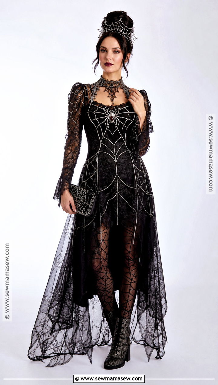 Spiderweb Queen Costume With Black Dress - 30 costumes with black dress