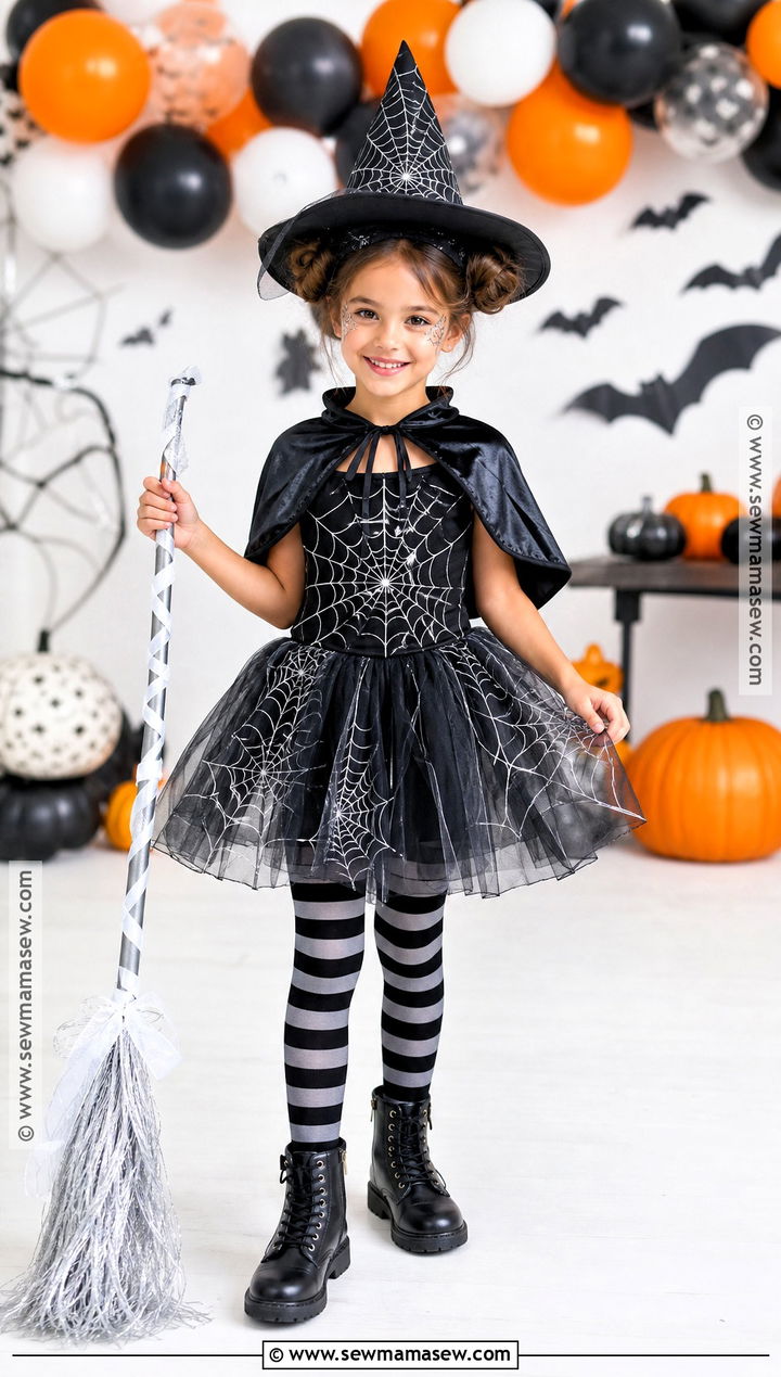 Spiderweb Witch Costume - 30 witch costumes for kids