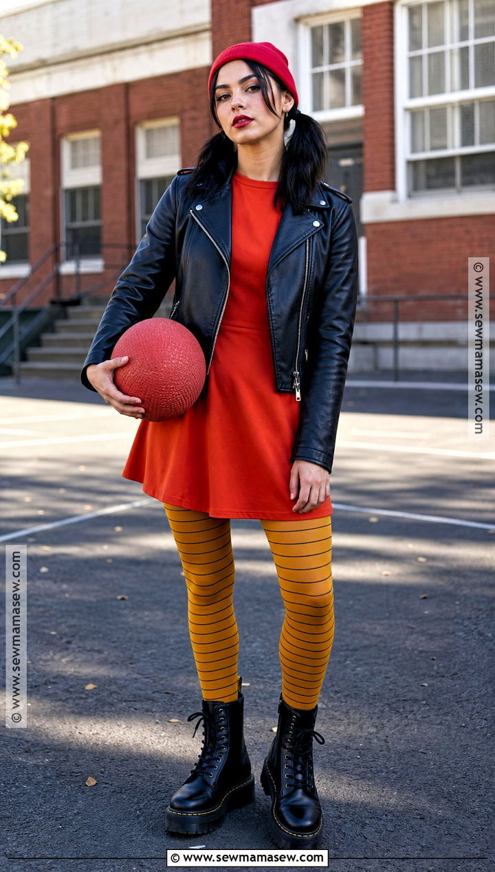 Spinelli Costume With Red Beanie - 35 Cartoon Costume Ideas for Women