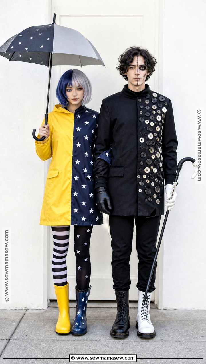 Split Real World And Other World Costume - 30 coraline couple costume ideas