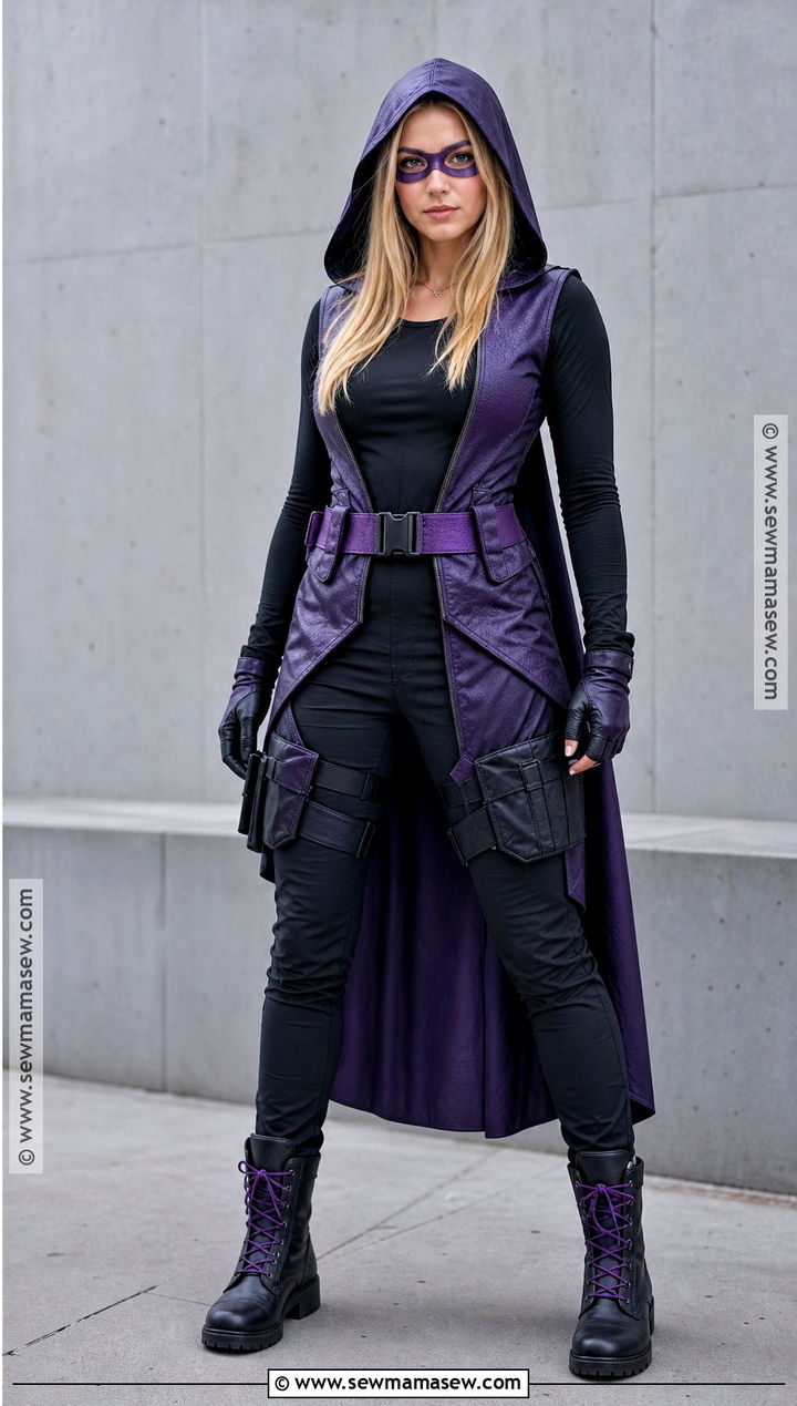 Spoiler Costume With Purple Hood - 30 batman female costume ideas