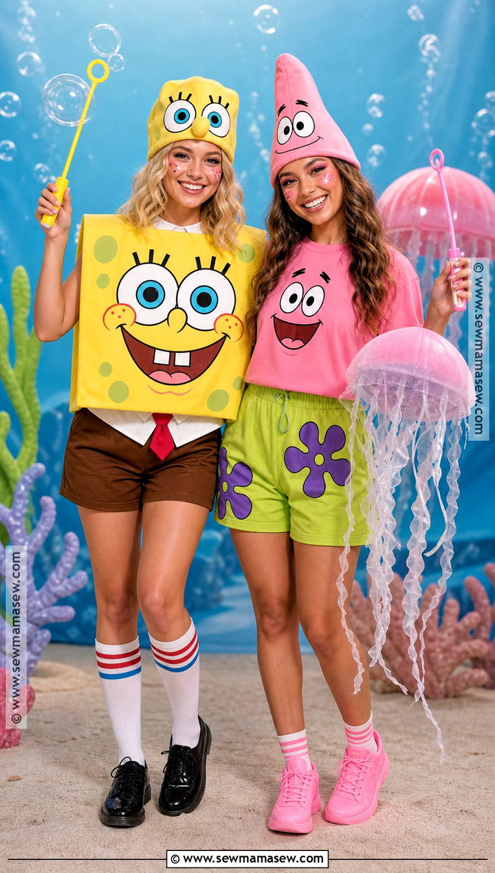 Sponge And Starfish Bestie Costume - 40 bestie costume ideas
