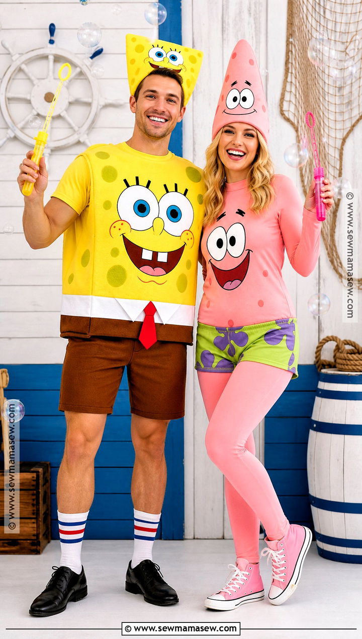 Sponge And Starfish Costume - 30 halloween costume ideas for duos