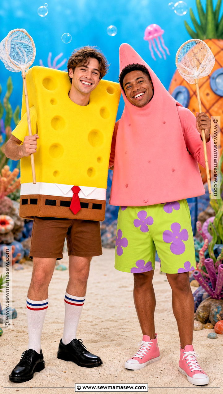 SpongeBob And Patrick Costume - 30 cute halloween costumes duo