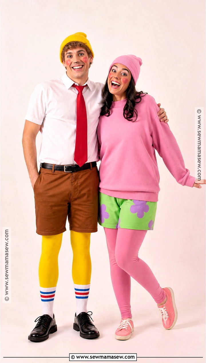 SpongeBob And Patrick Costume - 35 iconic duo halloween costumes