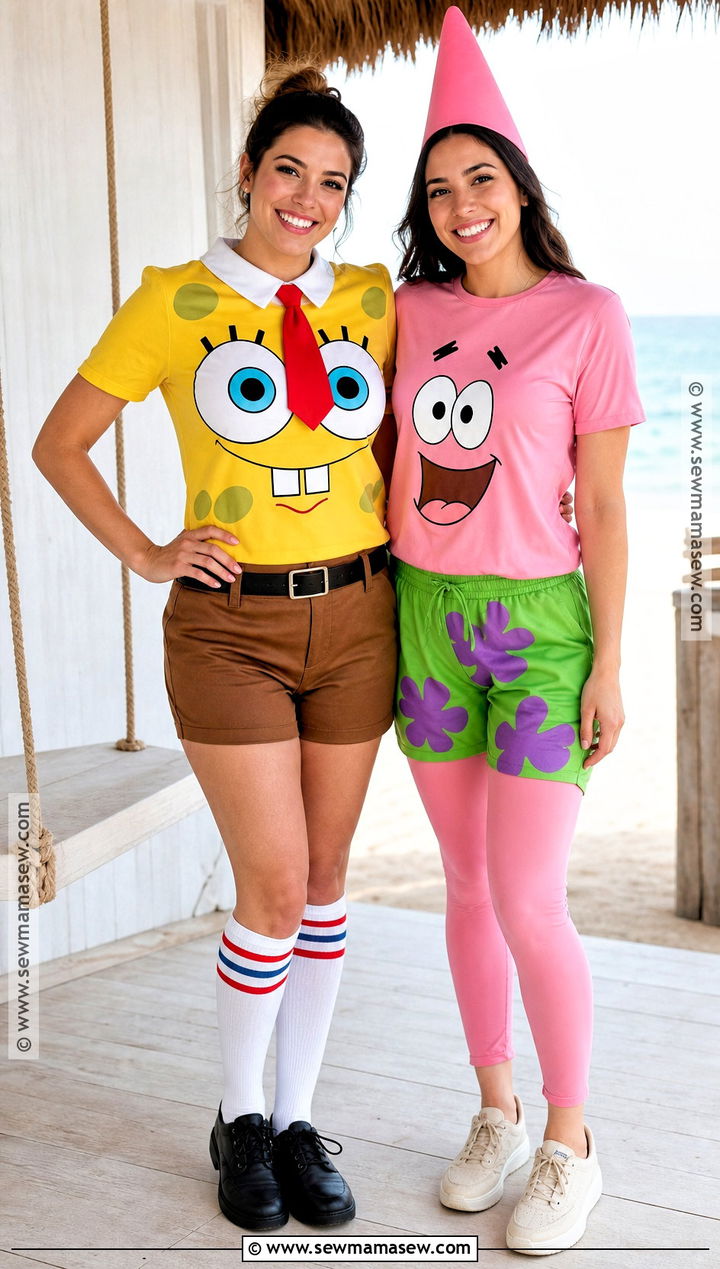 SpongeBob And Patrick Duo Costume - 35 spongebob halloween costumes