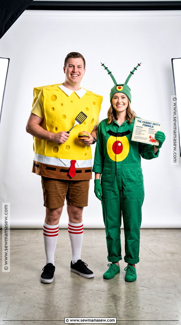 SpongeBob And Plankton Couple Costume - 45 spongebob costume ideas