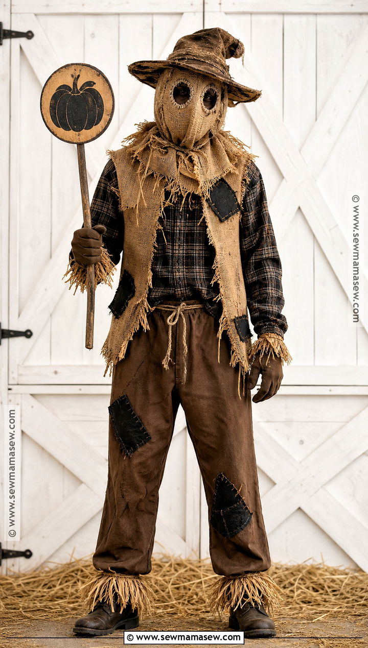 Spooky Burlap Scarecrow Costume - 35 Scare Crow Halloween Costume Ideas