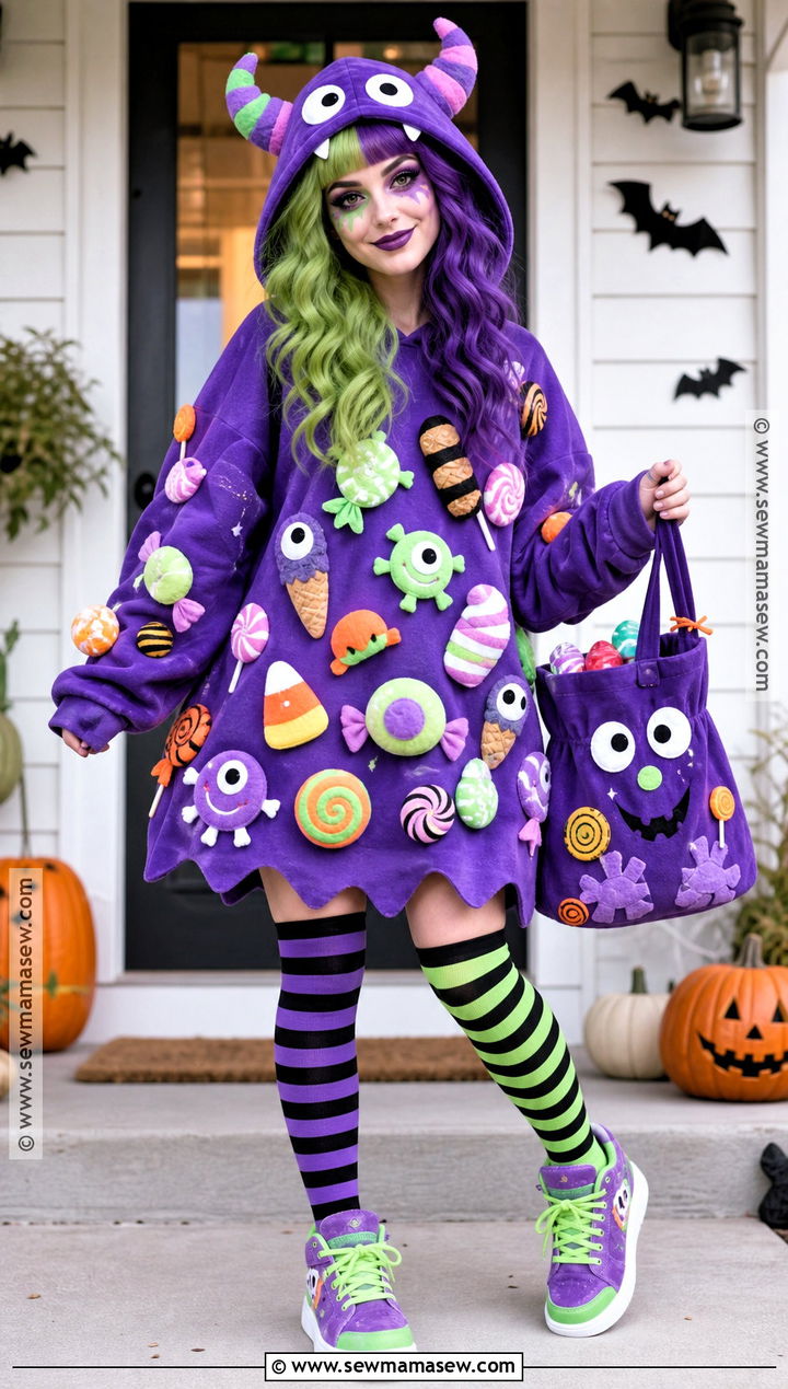 Spooky Candy Monster Costume - 35 candy costume ideas