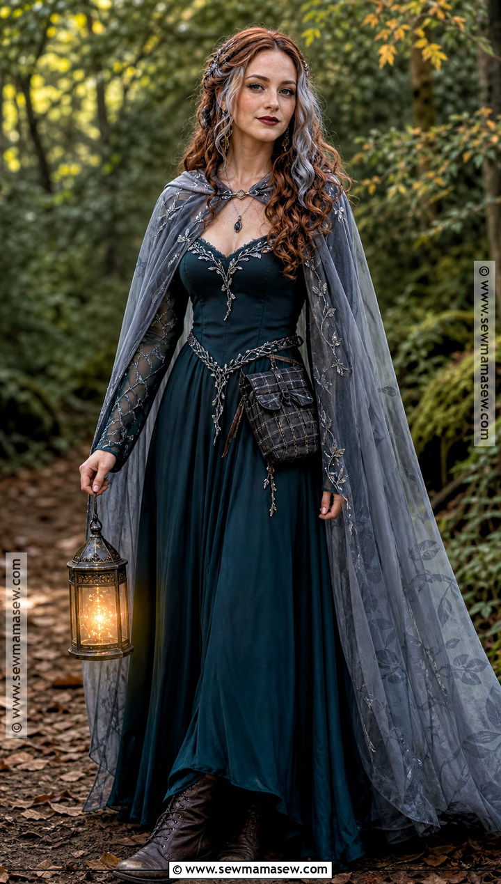 Spooky Merida Costume With Misty Gray Cape - 30 Merida Halloween Costume Ideas