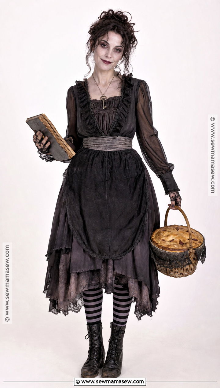 Spooky Mrs Lovett Costume With Gray Makeup - 30 mrs lovett costume ideas