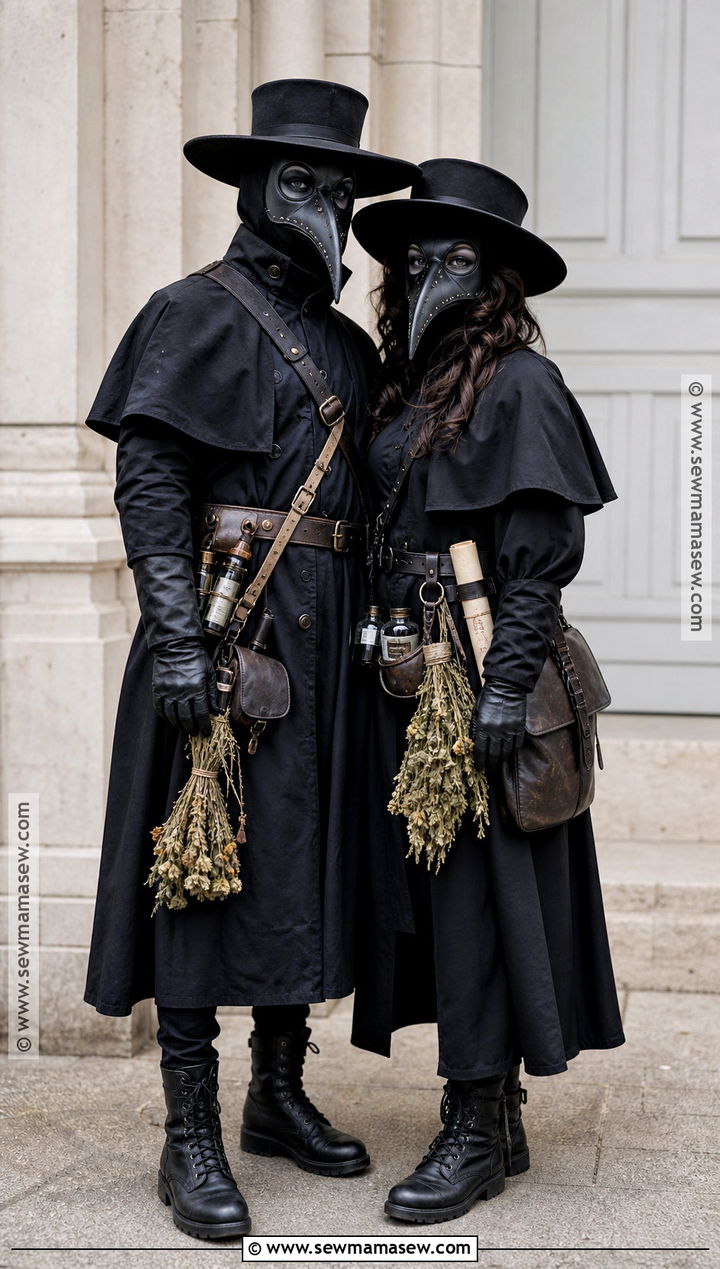 Spooky Plague Doctor Couple Costume - 30 scary couple costumes
